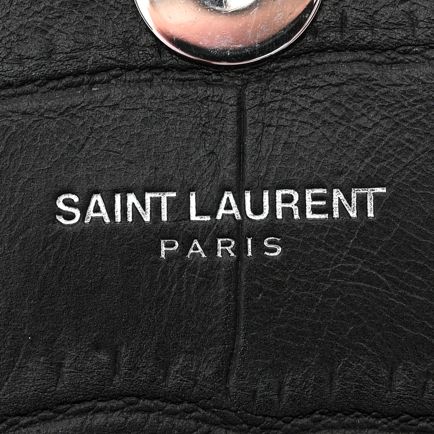 Saint Laurent Calfskin Crocodile Embossed Small Classic Monogram Kate Tassel Satchel Black 6 of 9