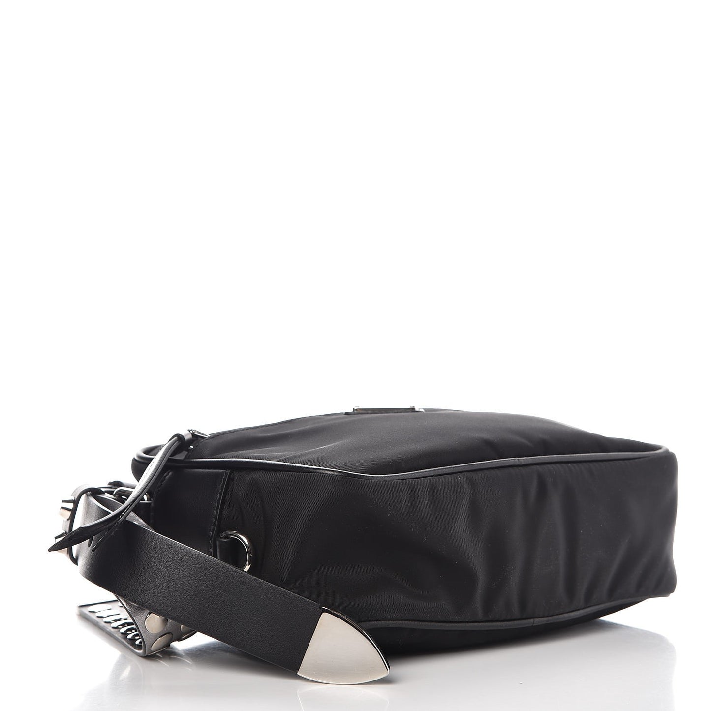 Tessuto Nylon Studded New Vela Shoulder Bag Black