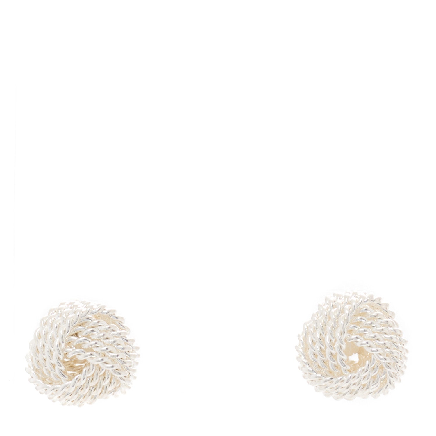 Tiffany Sterling Silver Twist Knot Earrings 1 of 4