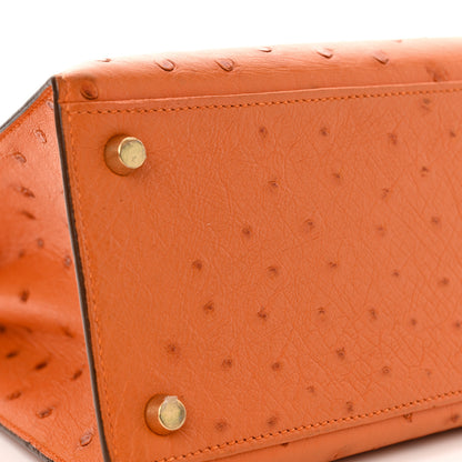 Hermes Ostrich Kelly Sellier 32 Orange 13 of 13