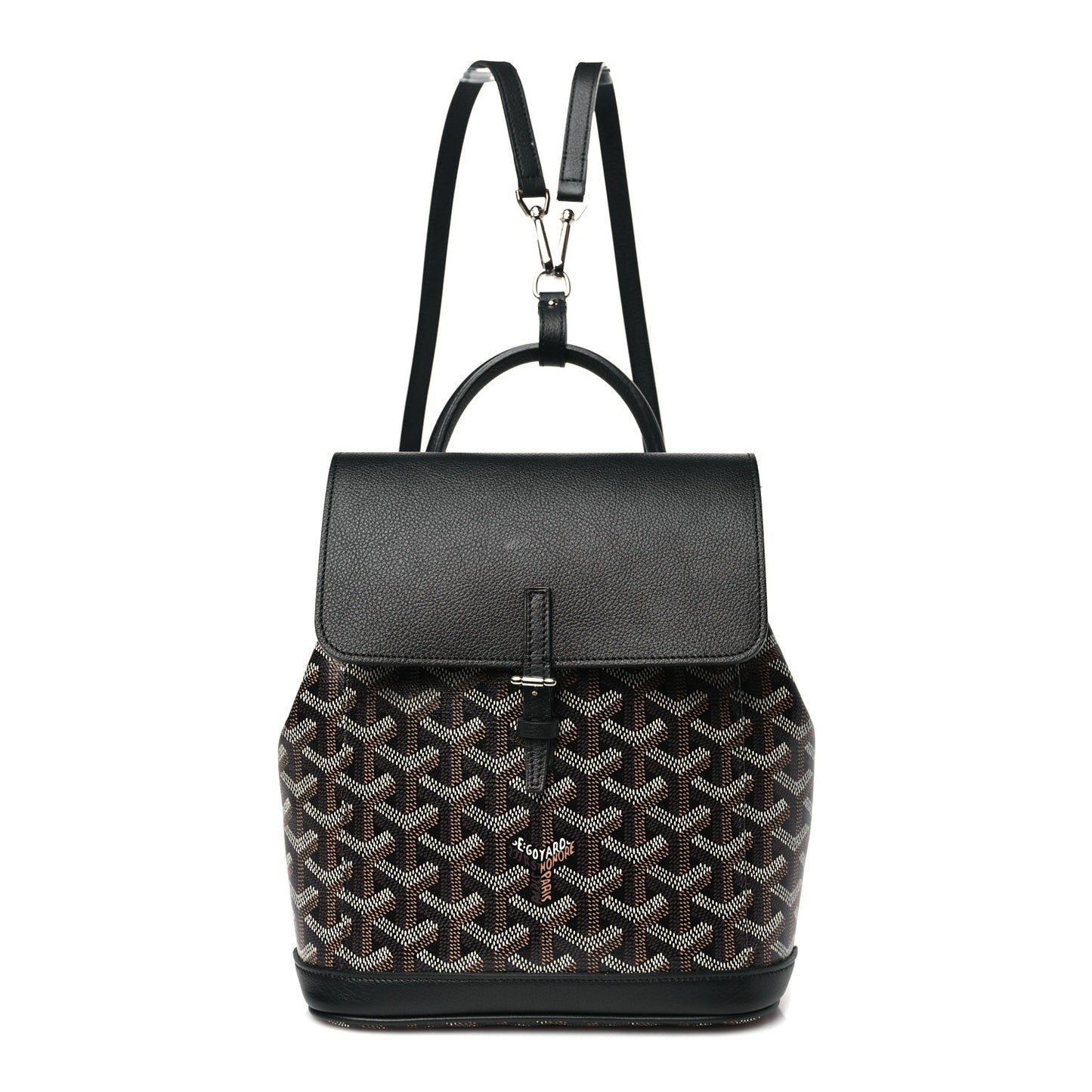 Goyardine Calfskin Mini Alpin Backpack Black
