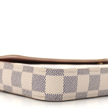 Louis Vuitton Damier Azur Pochette Felicie Chain Wallet Rose Ballerine 8 of 11