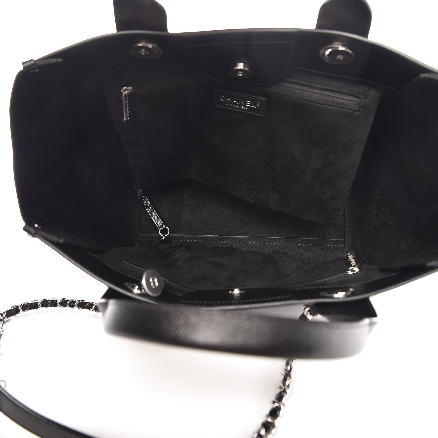 Chanel Caviar Small Studded Deauville Tote Black 6 of 10
