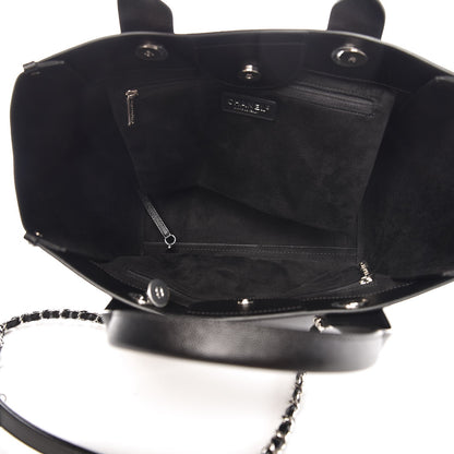 Chanel Caviar Small Studded Deauville Tote Black 6 of 10