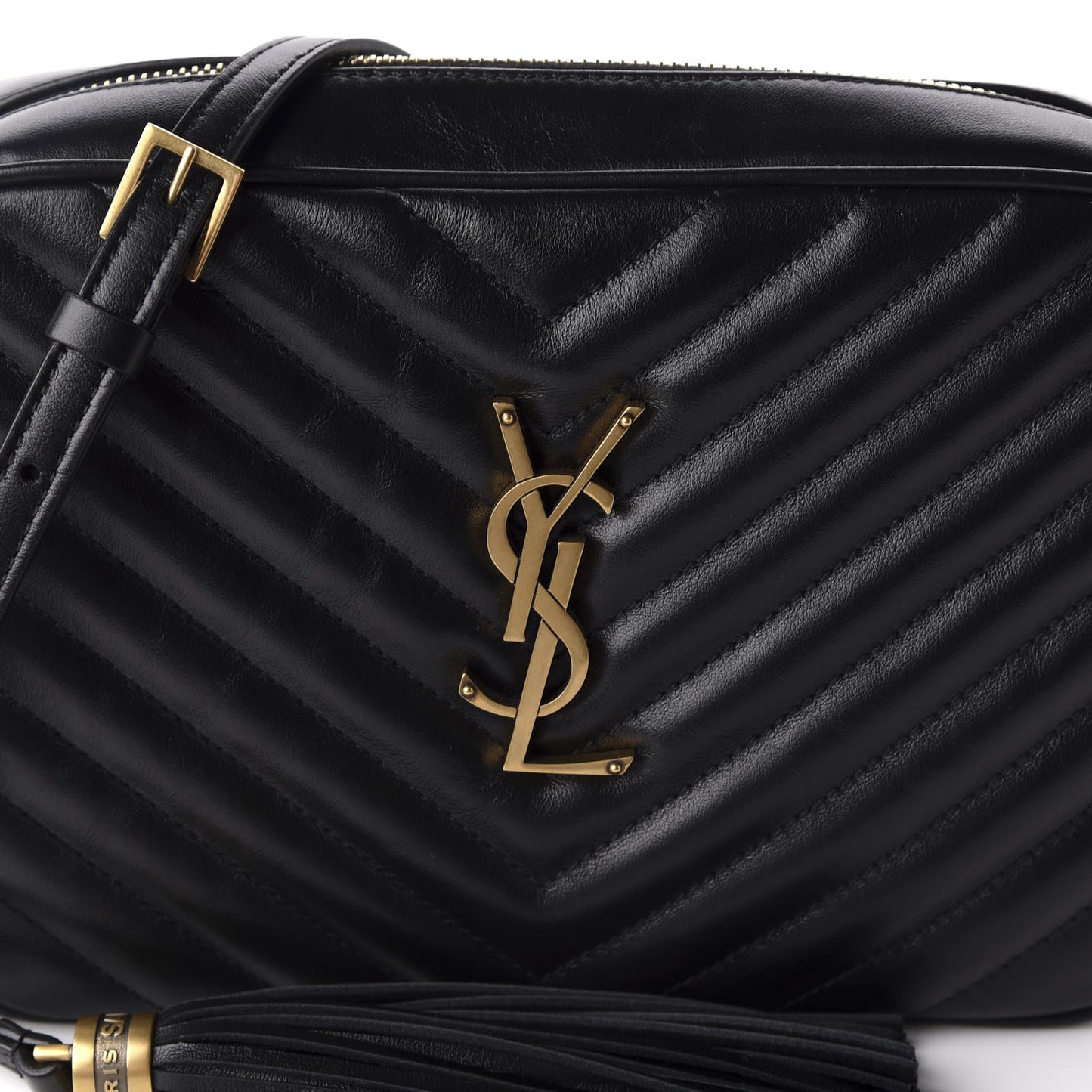 Calfskin Matelasse Monogram Lou Camera Bag Black