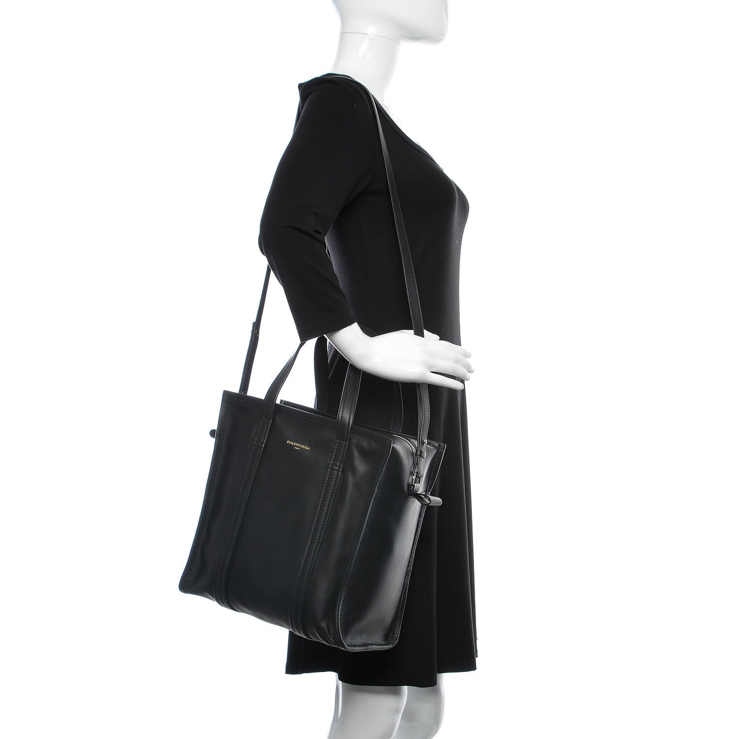 Agneau Small Bazar Shopper Tote Black