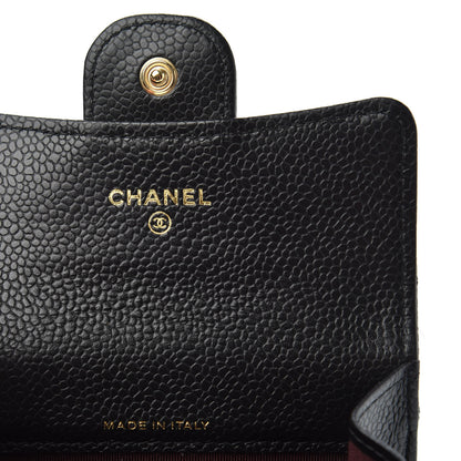 Chanel Caviar Quilted Flap Card Holder Wallet Black 6 of 9