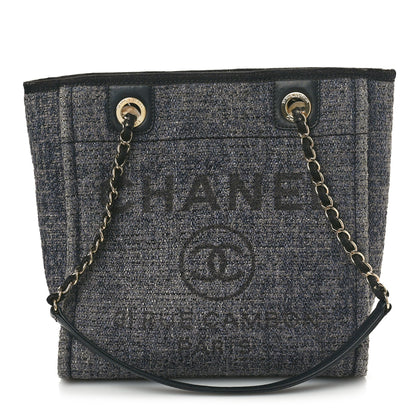 Chanel Lurex Boucle Mini Deauville Tote Black 3 of 11