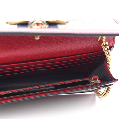 Gucci GG Supreme Monogram Web Queen Margaret Chain Wallet Red 5 of 8