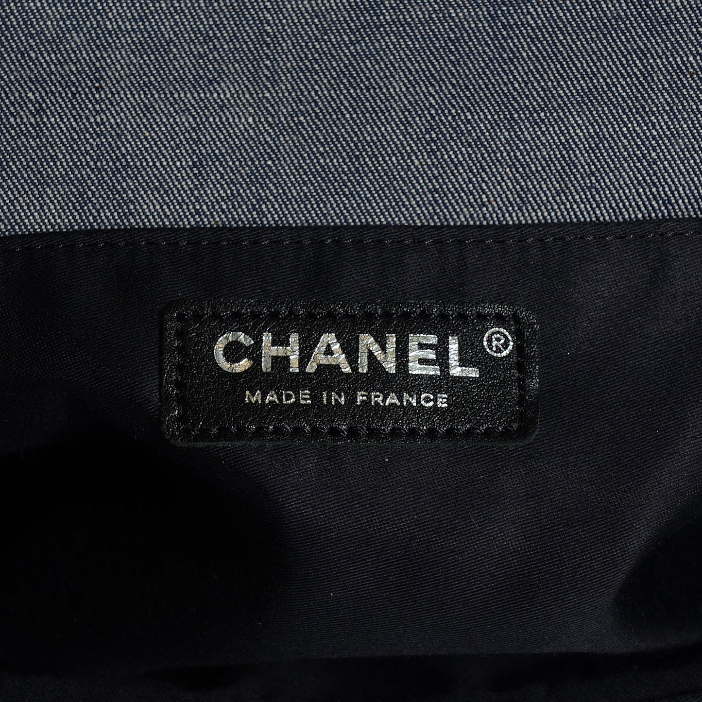 Denim Tweed Patchwork Medium Single Flap Blue