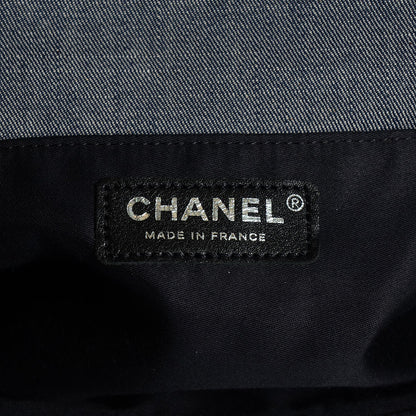 Chanel Denim Tweed Patchwork Medium Single Flap Blue 7 of 8