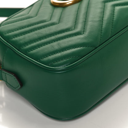 Gucci Calfskin Matelasse Small GG Marmont Chain Shoulder Bag Emerald Green 13 of 13