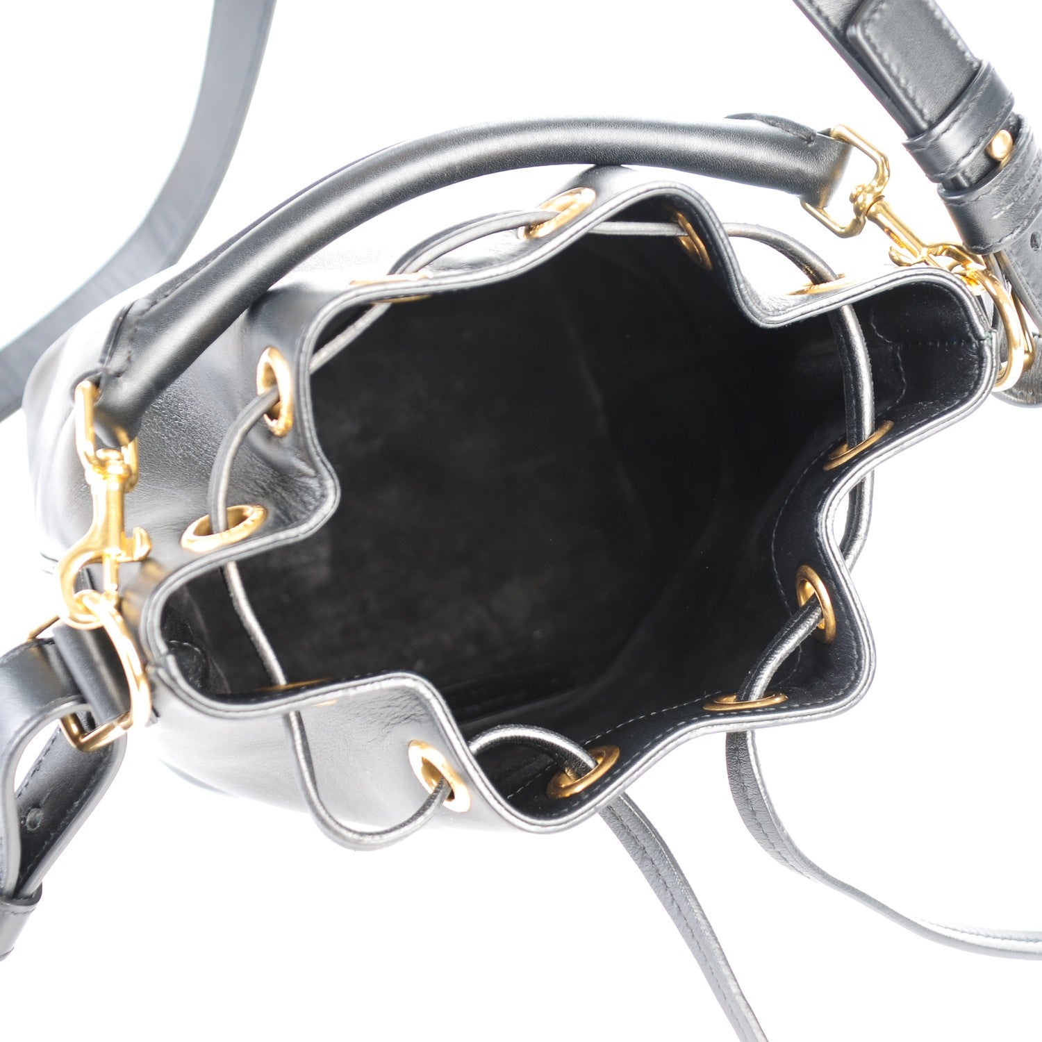 Saint Laurent Calfskin Small Emmanuelle Bucket Bag Black 5 of 9