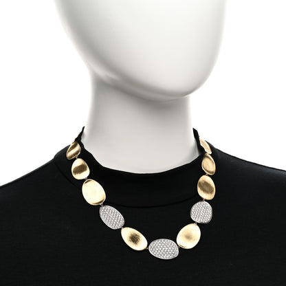 Marco Bicego 18K Yellow White Gold Diamond Lunaria Necklace 2 of 4