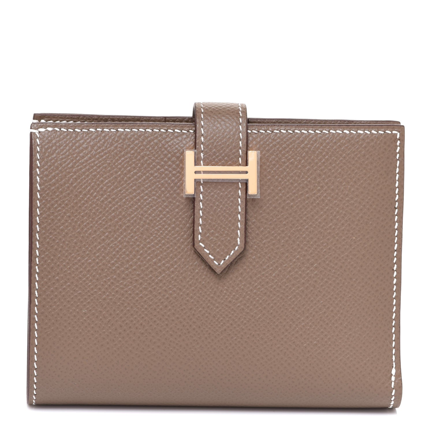 Hermes Epsom Bearn Compact Wallet Etoupe 1 of 7