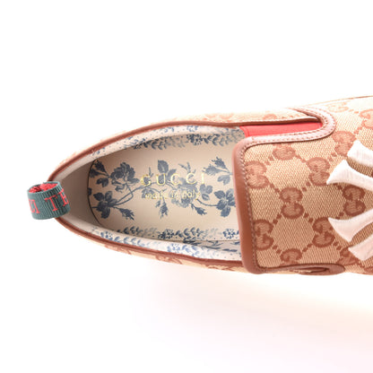Gucci X MLB GG Monogram NY Yankees Embroidered Mens Slip On Sneakers 9 Beige Ruggine Rust 7 of 9
