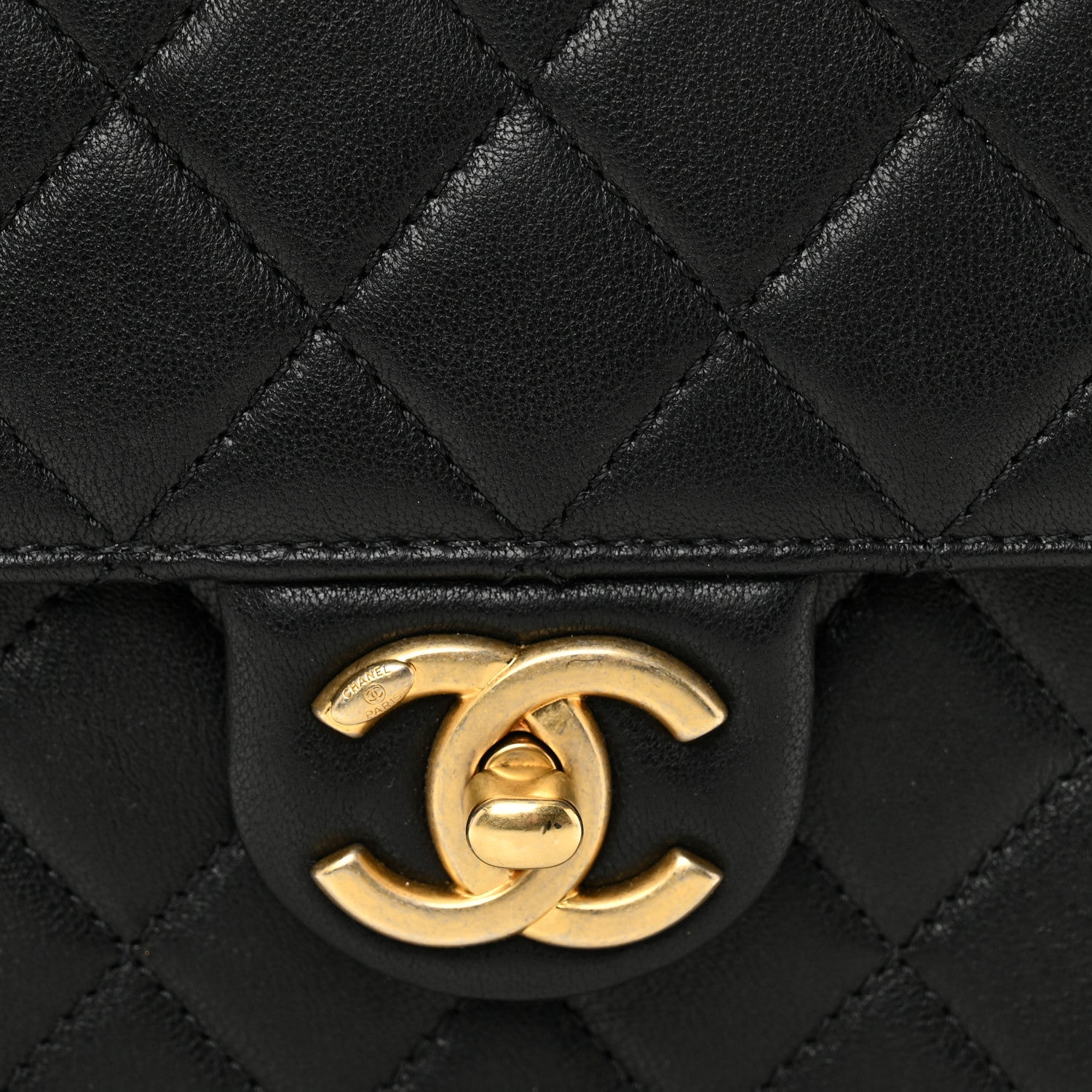 Chanel Goatskin Quilted Chic Pearls Flap Black 8 of 10