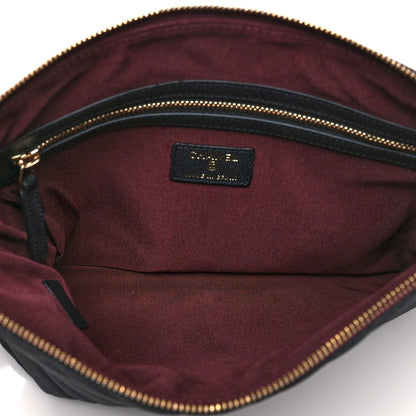 Chanel Caviar Chevron Quilted Medium Cosmetic Case Black 5 of 8