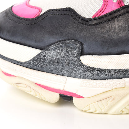 Balenciaga Fabric Mesh Womens Triple S Sneakers 41 Rose Fluo Black White 10 of 15
