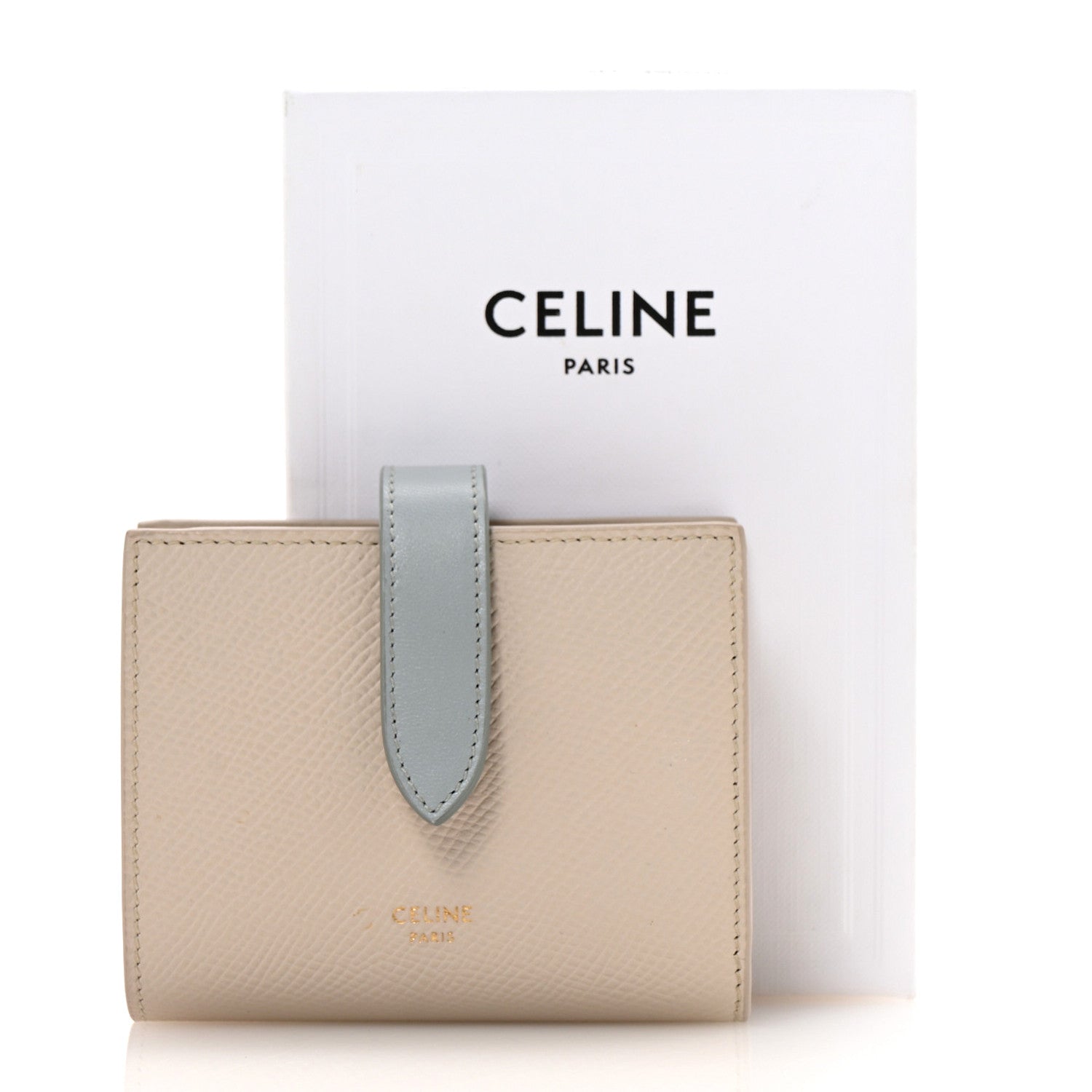 Celine Grained Calfskin Small Multifunction Strap Wallet Light Beige Mineral 10 of 10
