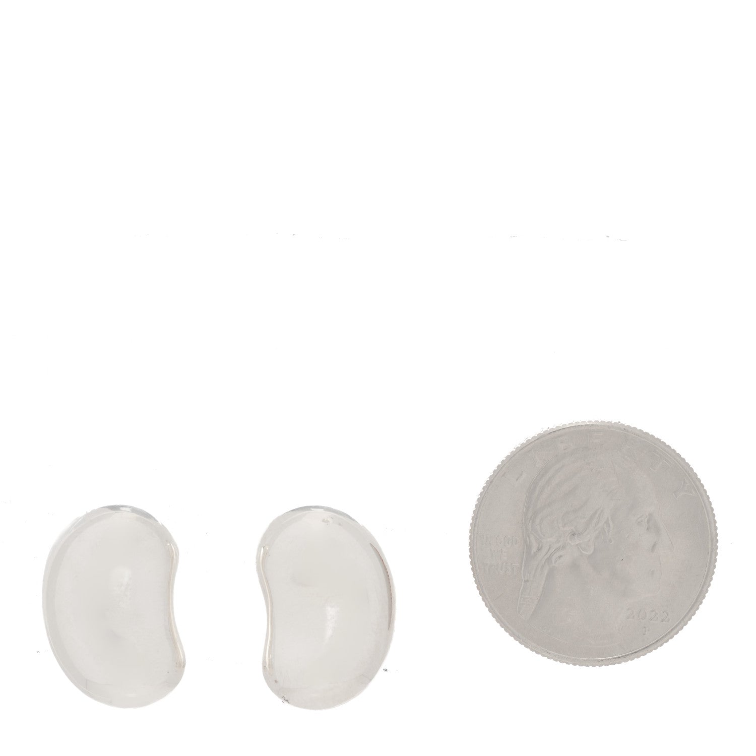 Tiffany Sterling Silver 20mm Elsa Peretti Bean Clip-On Earrings 2 of 4