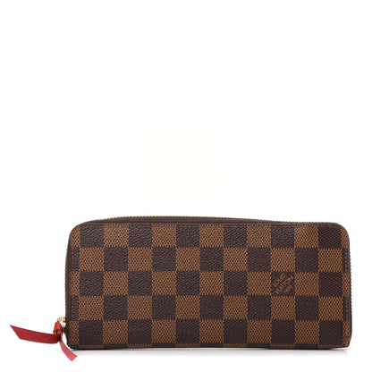 Louis Vuitton Damier Ebene Clemence Wallet Cherry 1 of 6