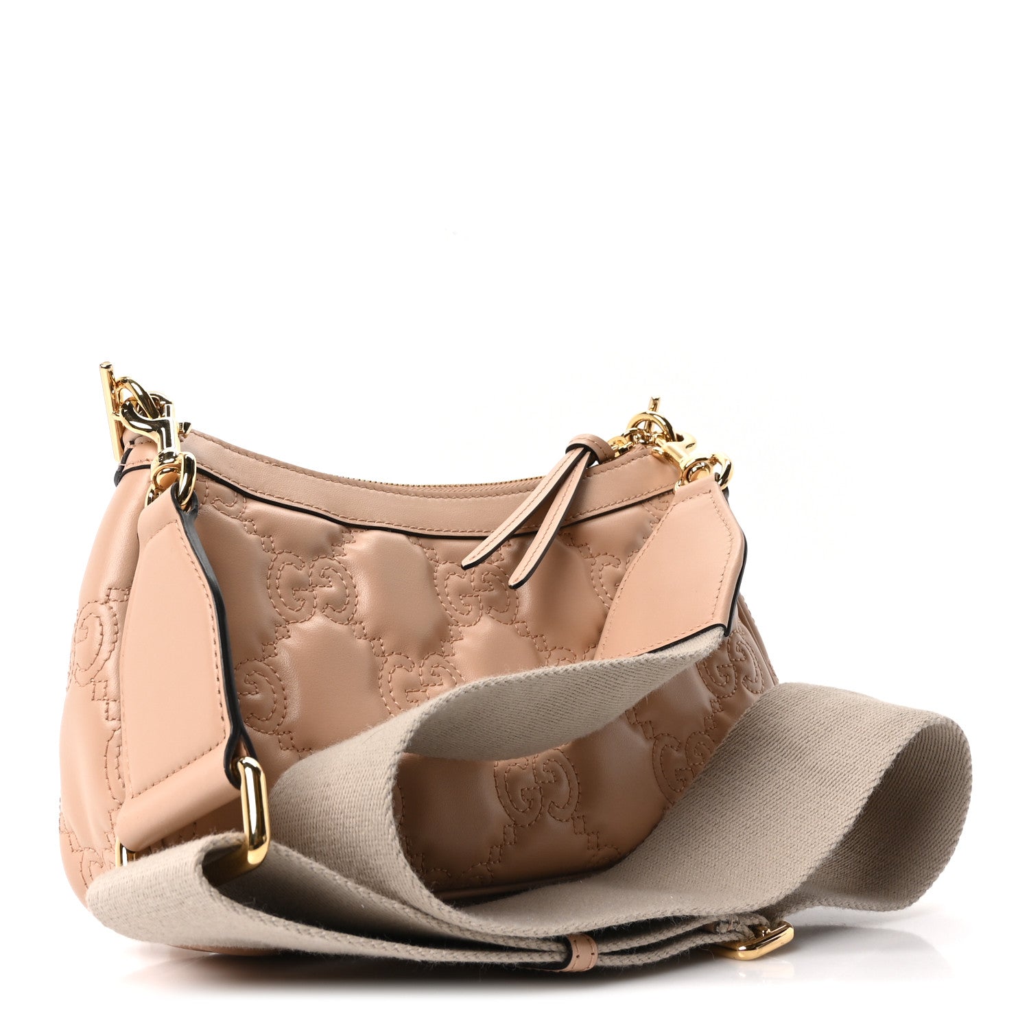 Gucci Calfskin GG Matelasse Chain Handbag Porcelain Rose 3 of 10