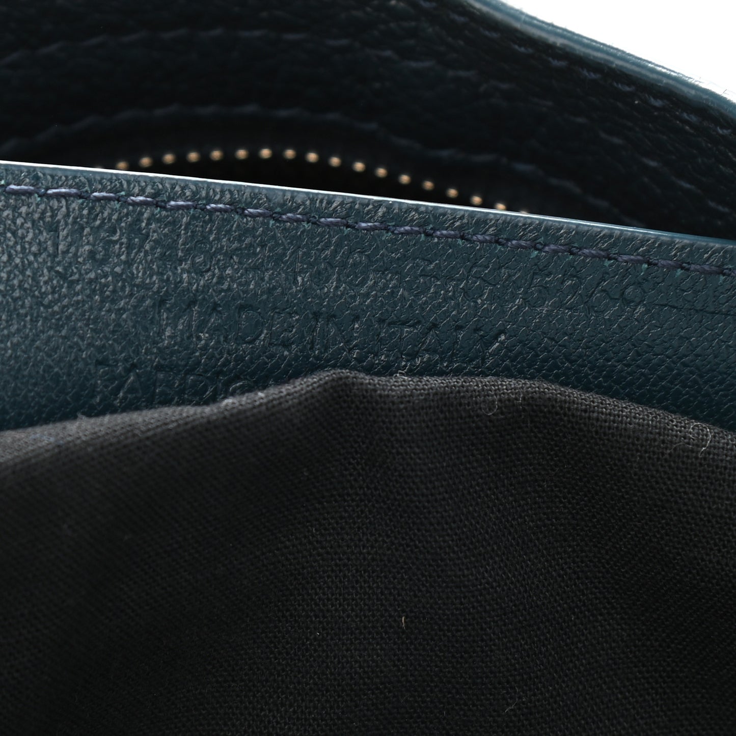 Chevre Gold Metallic Edge Hardware City Bleu Paon