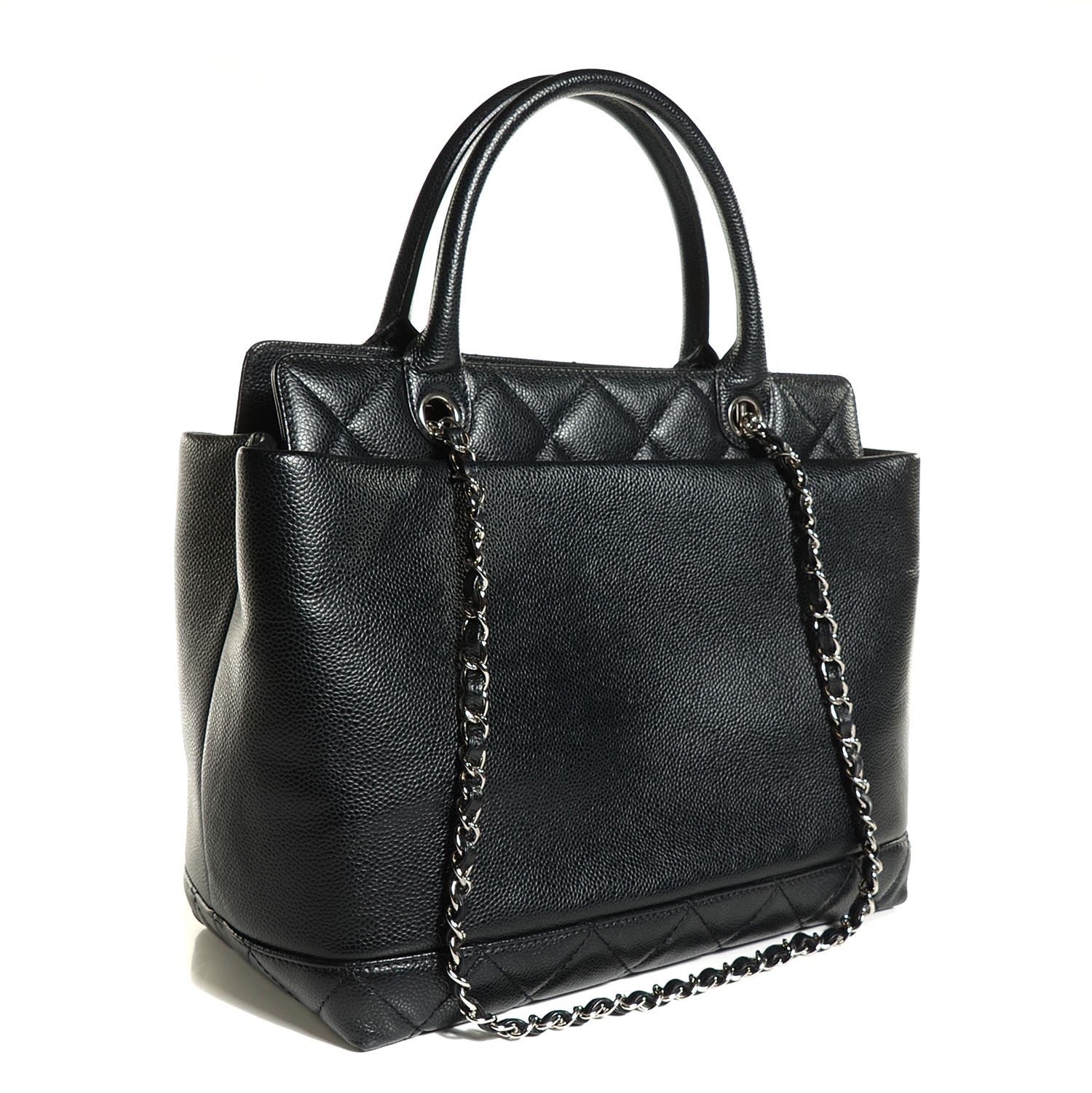 Chanel Caviar Medium Soft CC Top Handle Tote Black 3 of 8