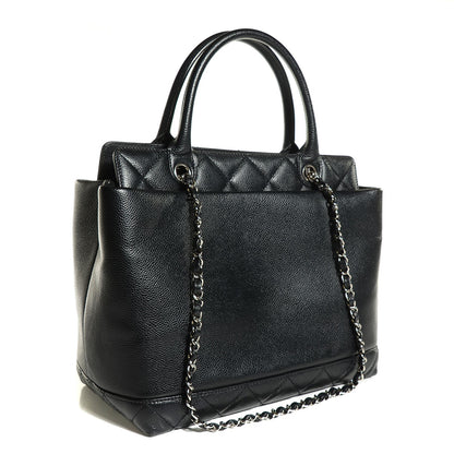 Chanel Caviar Medium Soft CC Top Handle Tote Black 3 of 8