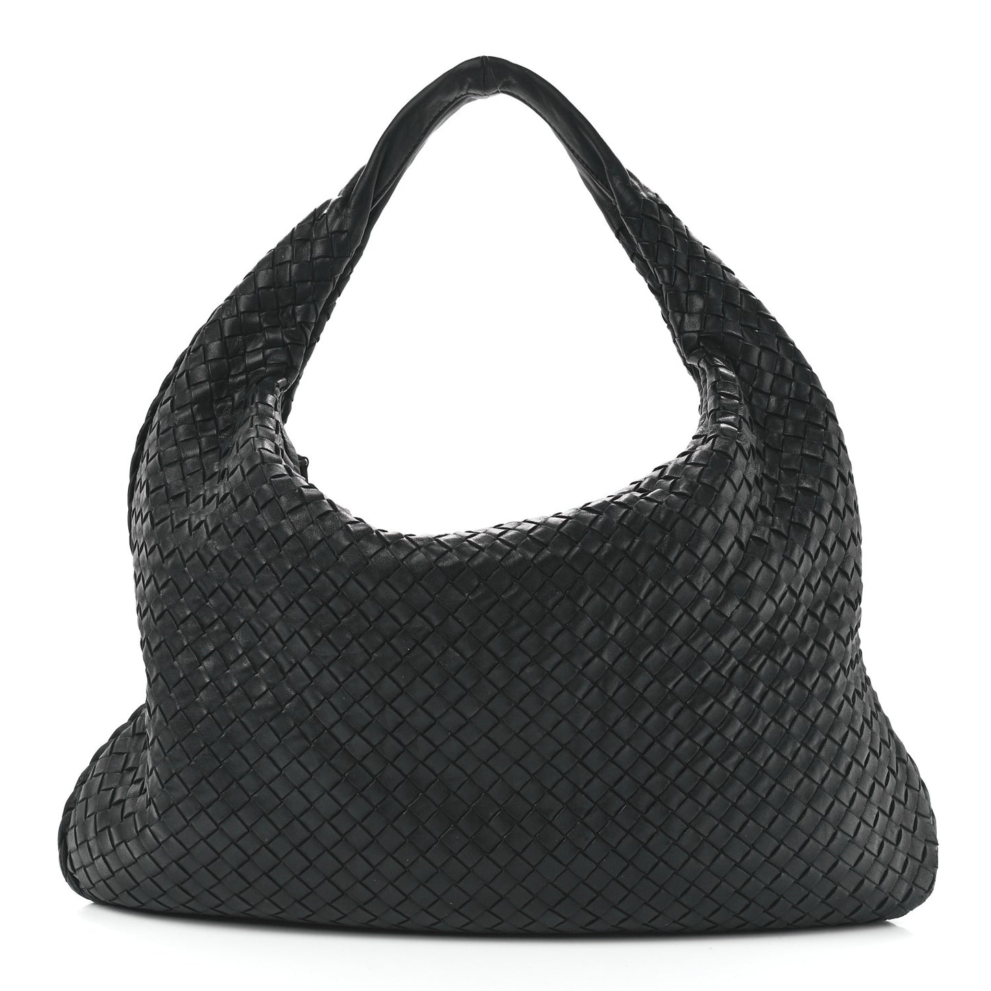 Nappa Intrecciato Large Veneta Hobo Black