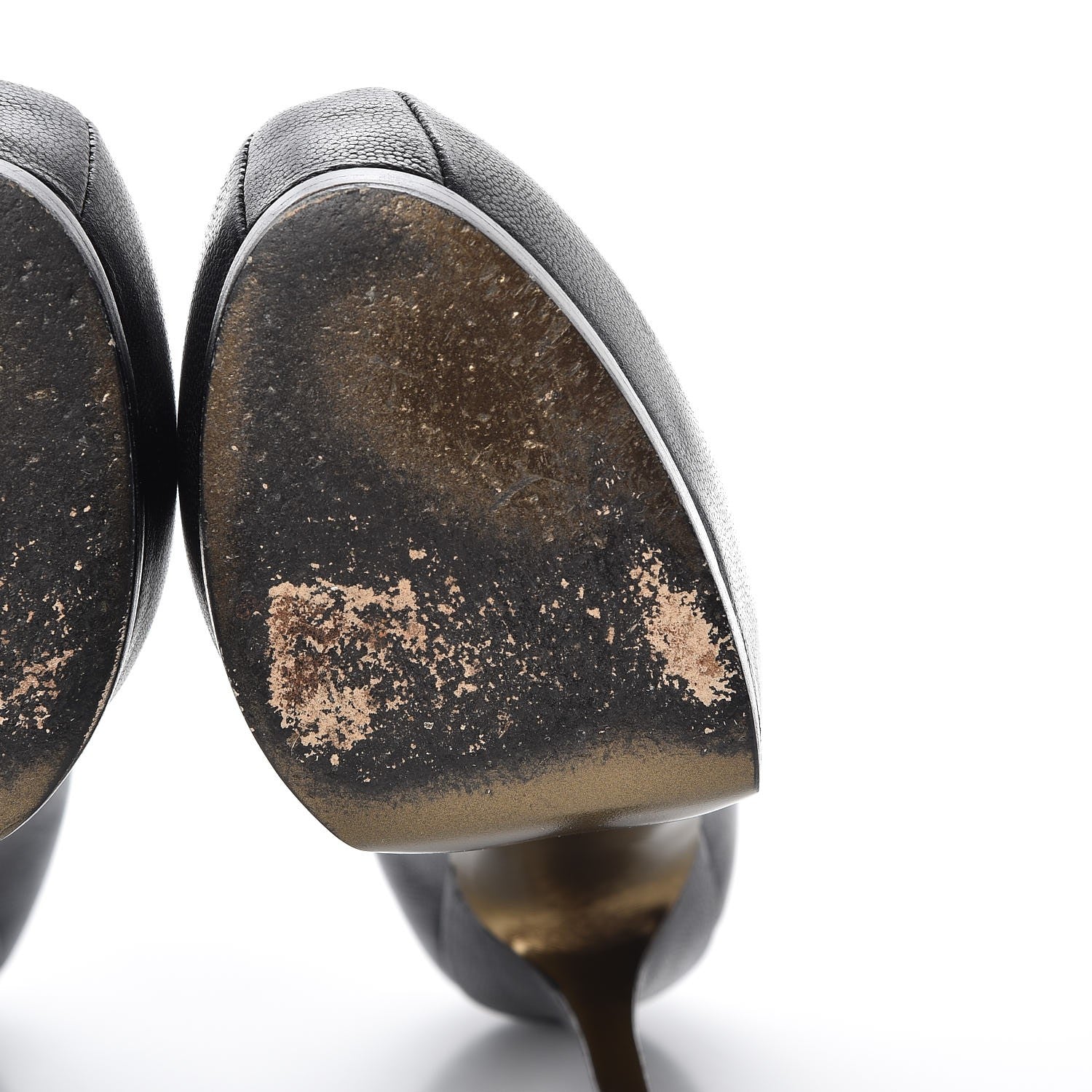 Saint Laurent Vernigolf Tribtoo 105 Platform Pumps 37.5 Black 16 of 17