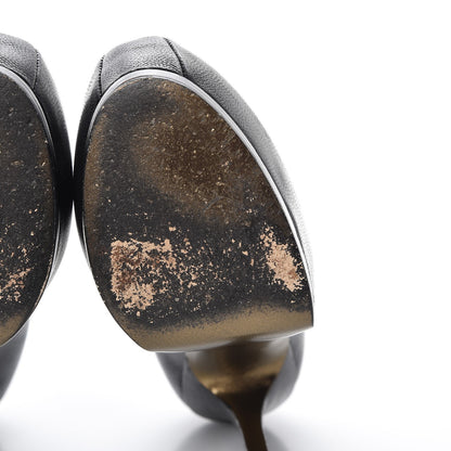 Saint Laurent Vernigolf Tribtoo 105 Platform Pumps 37.5 Black 16 of 17