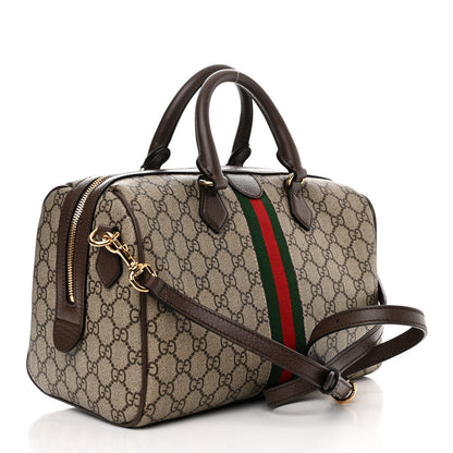 Gucci GG Supreme Monogram Web Medium Ophidia Top Handle Bag Beige Ebony 3 of 12