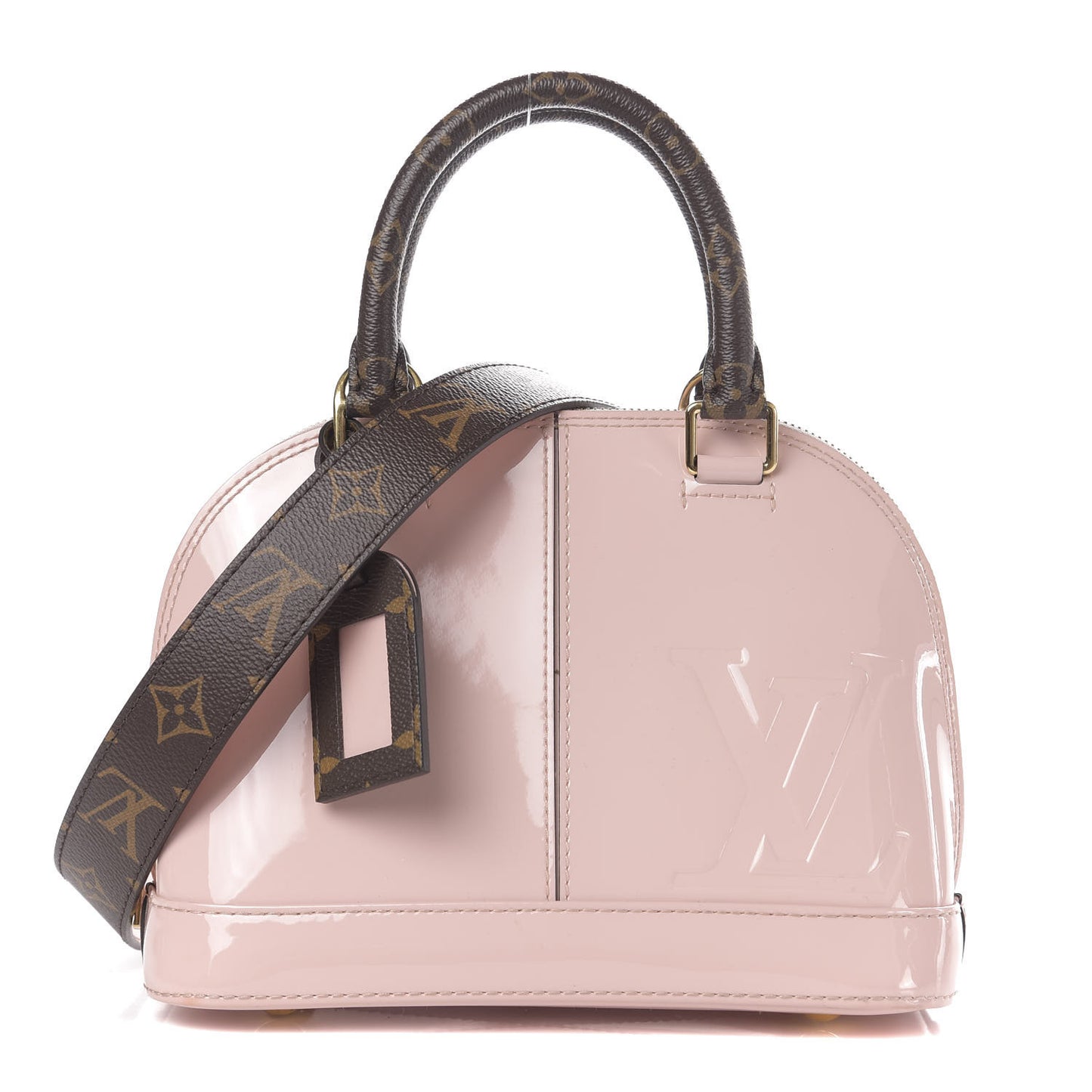 Patent Monogram Alma BB Rose Ballerine