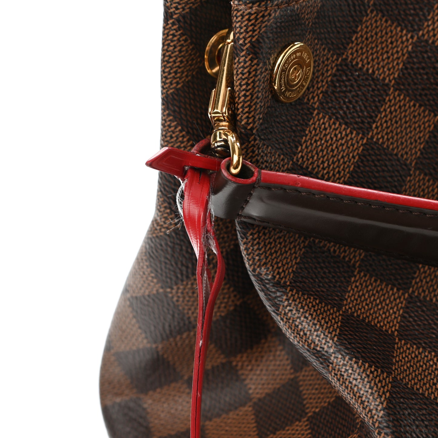 Damier Ebene Caissa Hobo Cherry