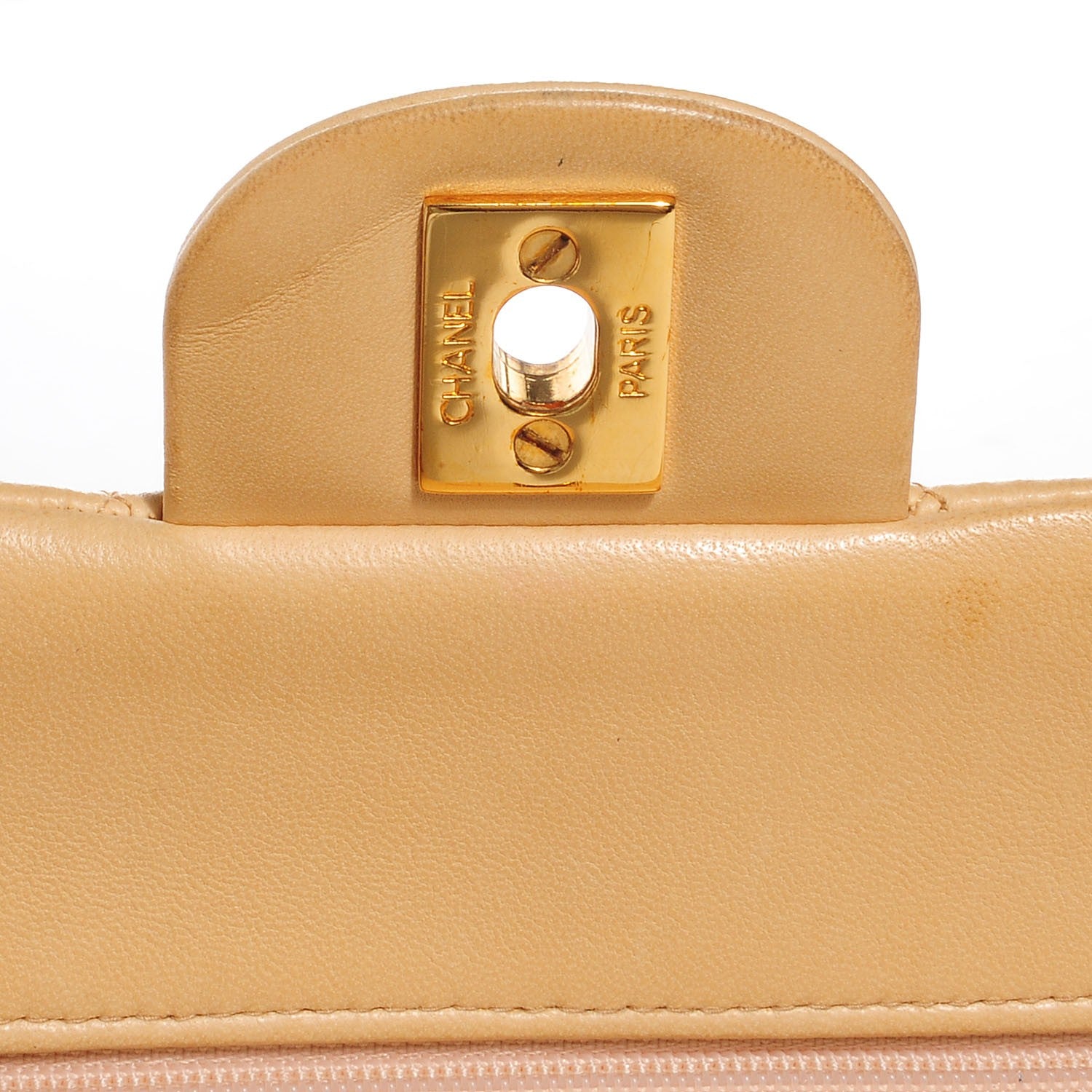 Chanel Lambskin Quilted Small Double Flap Beige 6 of 10