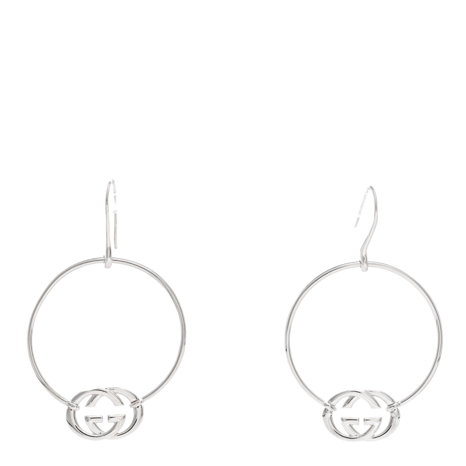 Gucci Sterling Silver Britt Hoop Earrings 1 of 4