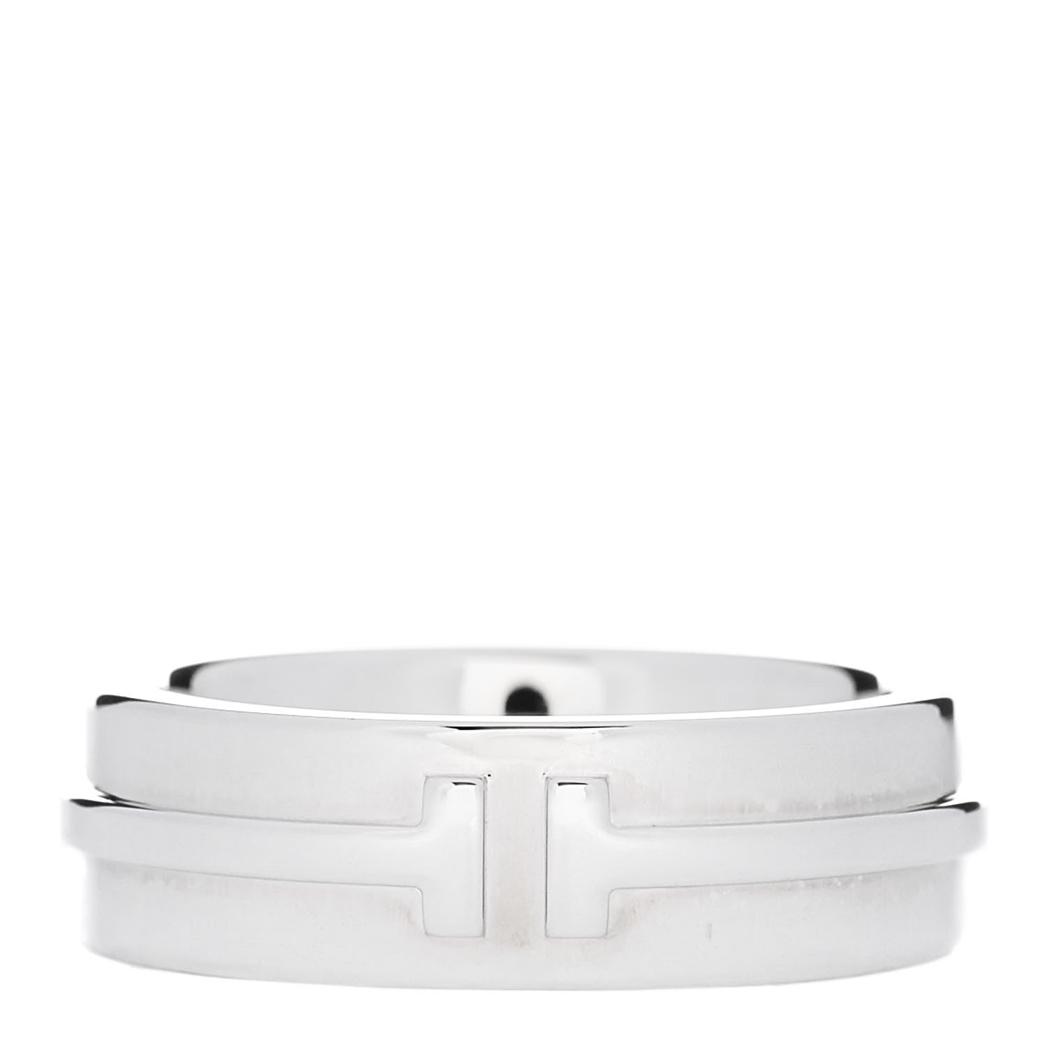 Tiffany Sterling Silver T Wide Ring 52 6 1 of 5