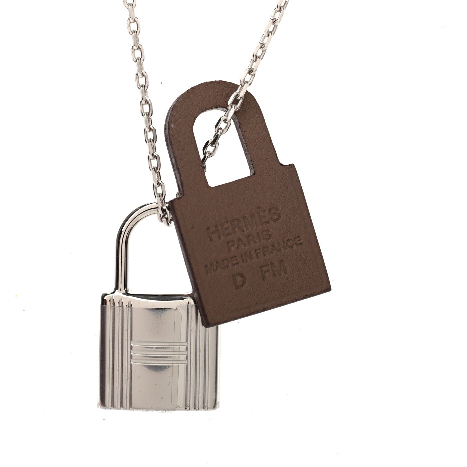Hermes Swift O'Kelly Pendant Necklace Etain 4 of 5