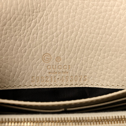 Gucci Pebbled Calfskin Soho Wallet On Chain Ivoire 6 of 11