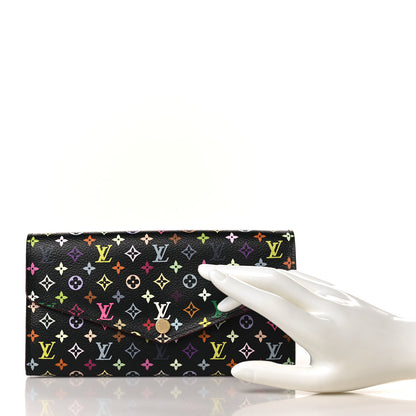 Louis Vuitton Monogram Multicolor Sarah Wallet NM Black Grenade 2 of 6