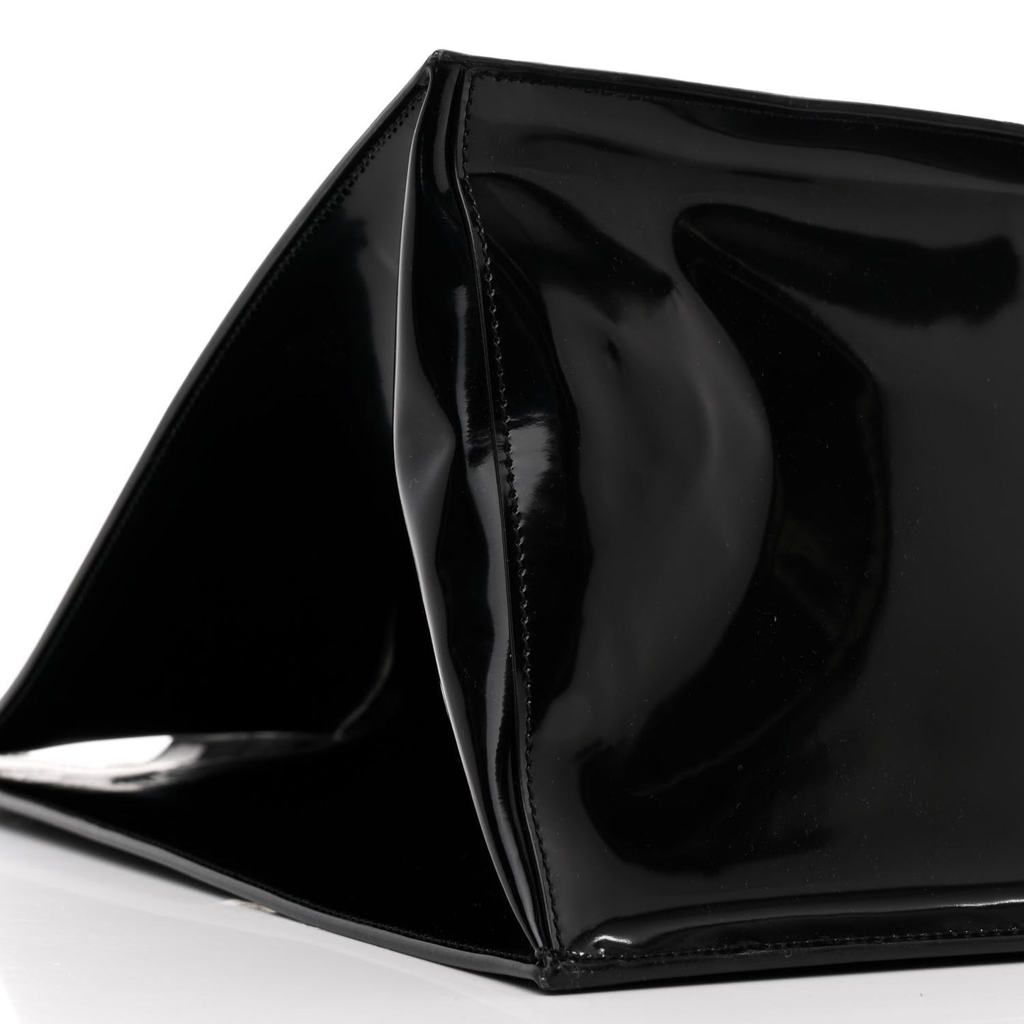 Mesh Patent Rive Gauche Tote Black