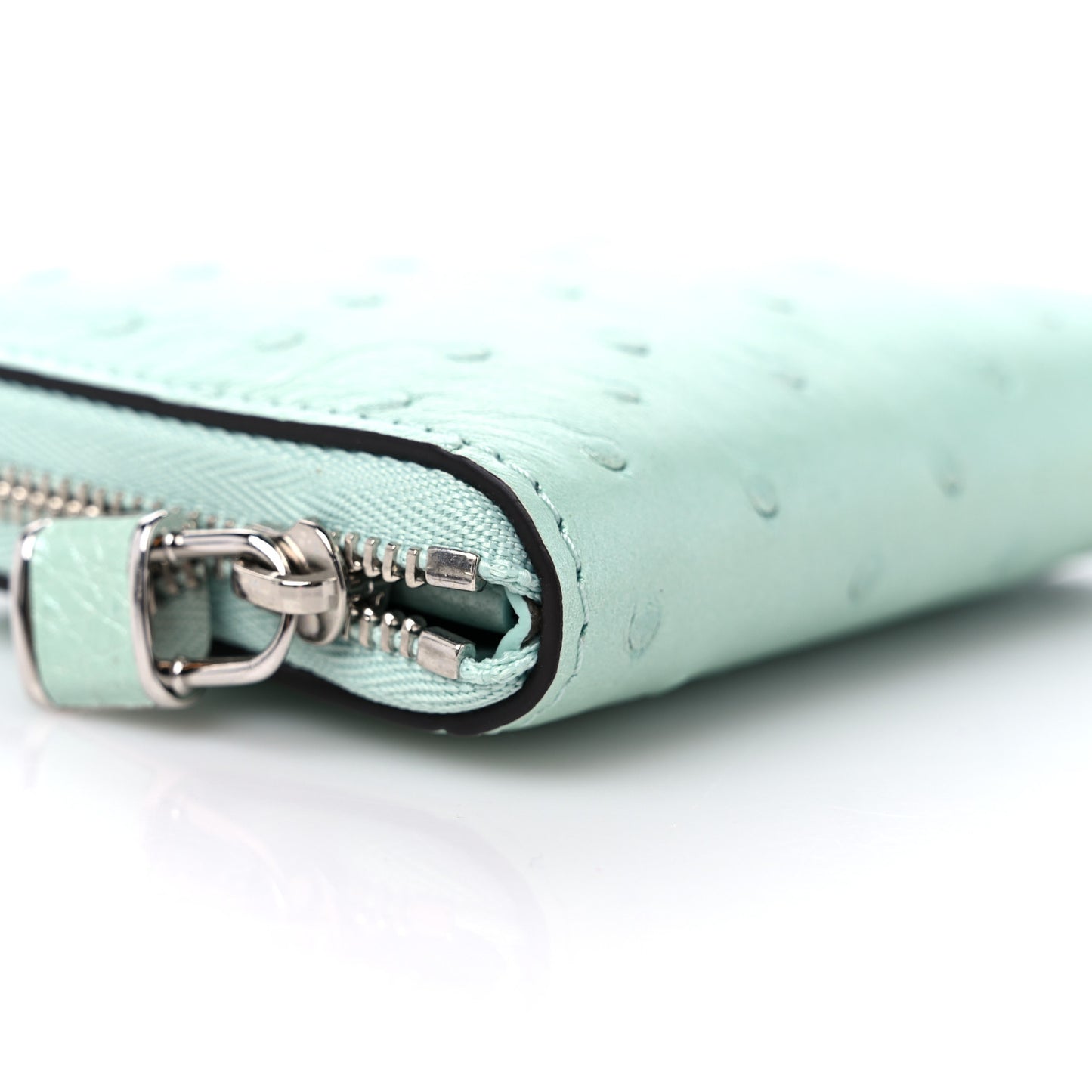 Ostrich Zippy Coin Purse Candy Green