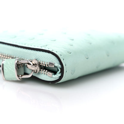 Louis Vuitton Ostrich Zippy Coin Purse Candy Green 7 of 8