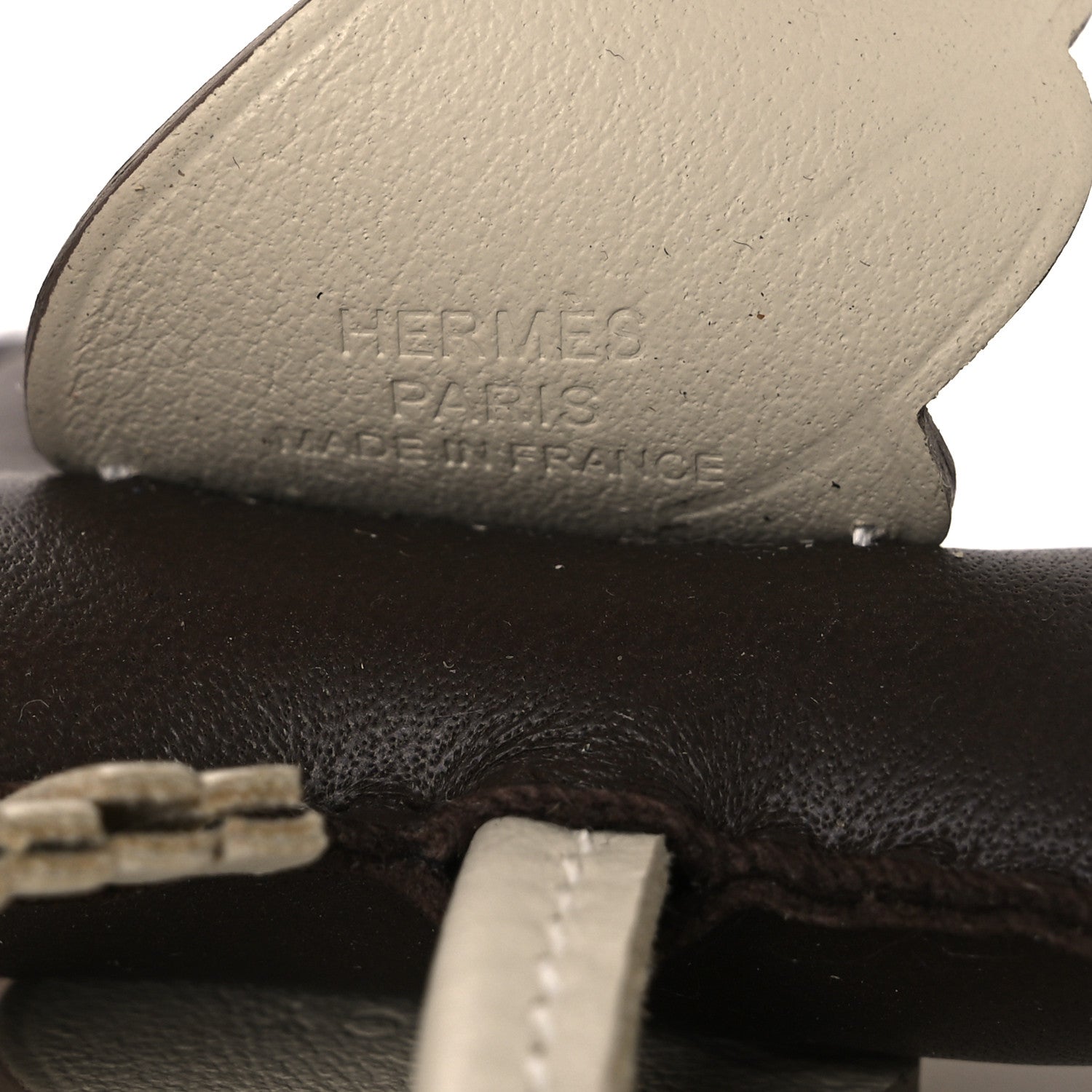 Hermes Milo Lambskin Grigri Rodeo Pegase Horse Bag Charm PM Chocolat Craie 3 of 5