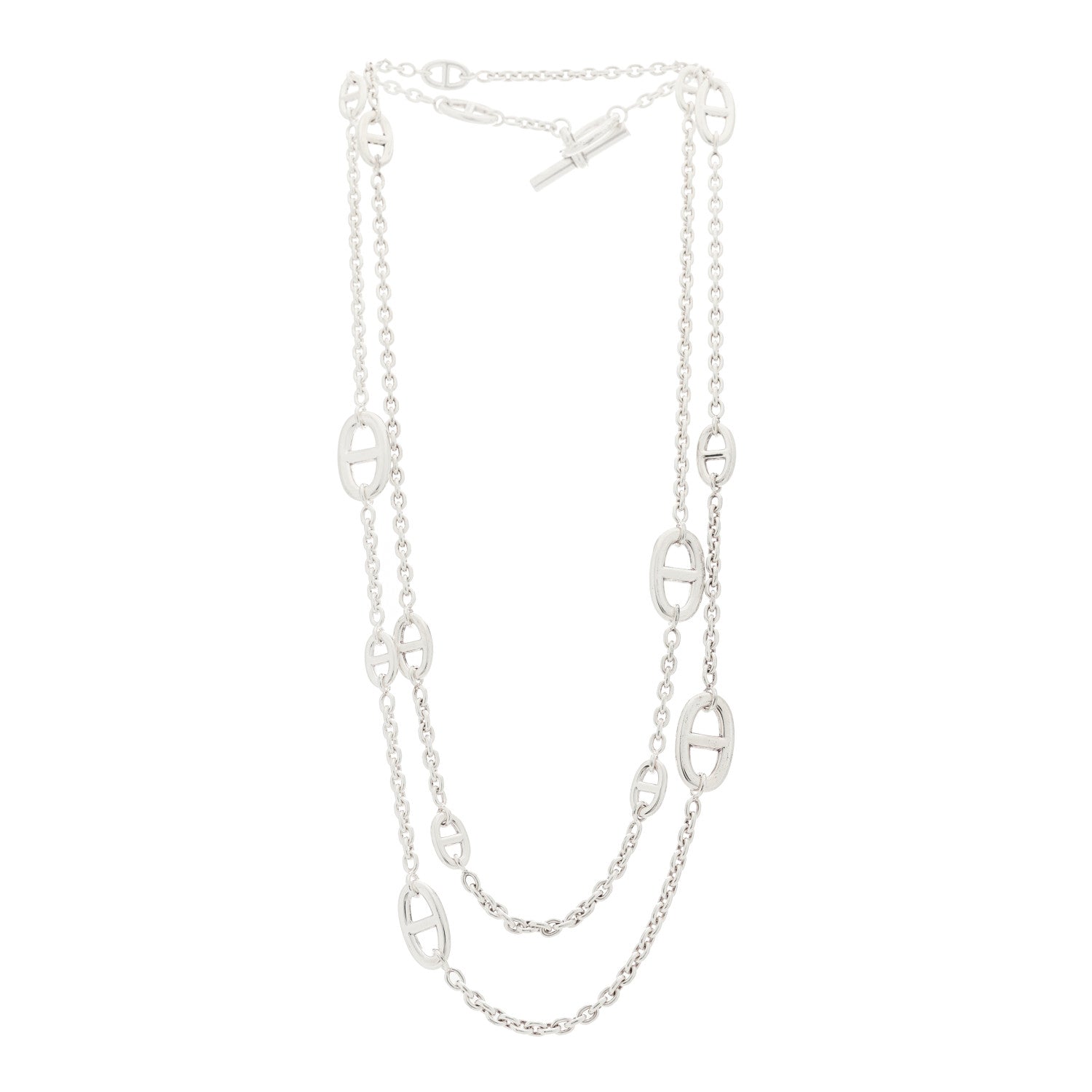 Hermes Sterling Silver Farandole Necklace 120 3 of 6