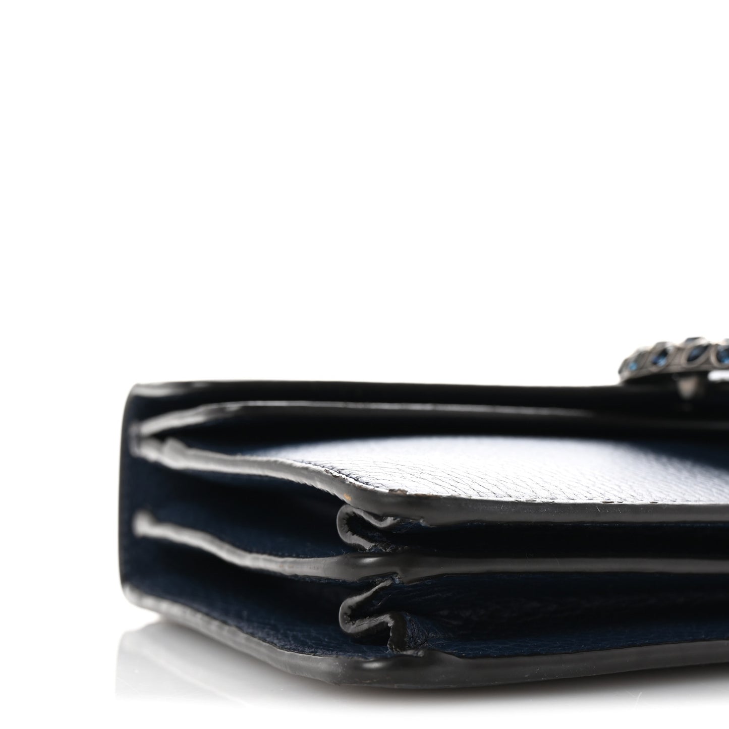 Pebbled Calfskin Small Dionysus Shoulder Bag Blue Agata