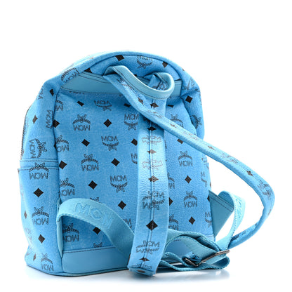 MCM Visetos Studded Small Stark  Backpack Blue 3 of 13