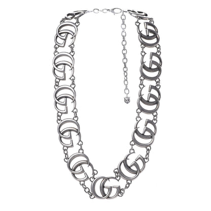 Gucci Sterling Silver Double G Marmont Statement Necklace 3 of 4